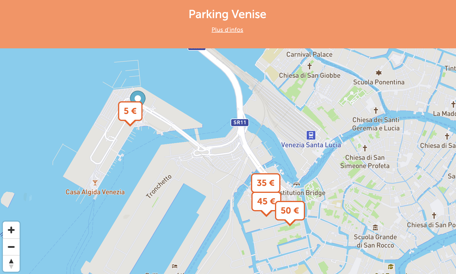 parking venise map