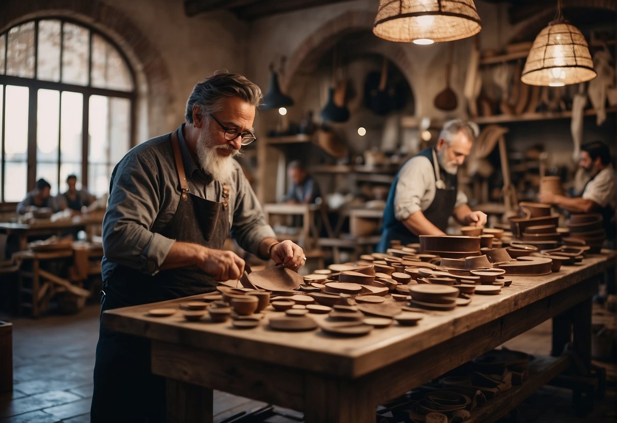 Leather craftsmen in Venice 1