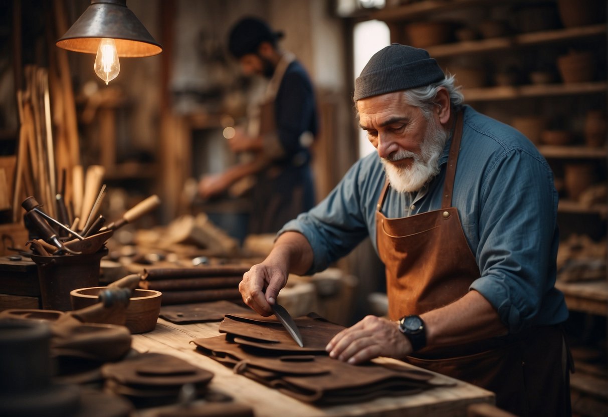 Leather craftsmen in Venice 2